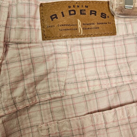 Rider Women Pink and Gray Check Casual Minimalist Shorts Size12 M - Picture 5 of 5